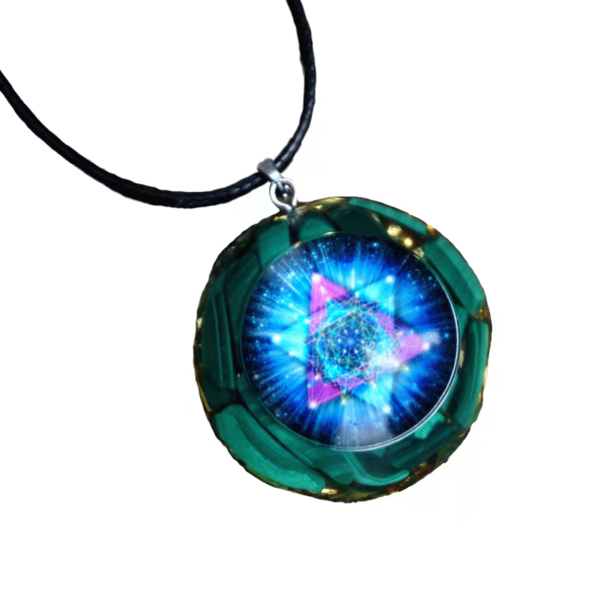 Handmade Orgone Pendant Malachite Crystal Stone EMF Protection Chakra Orgonite Necklace Jewelry Gift For Lovers - Besorgone