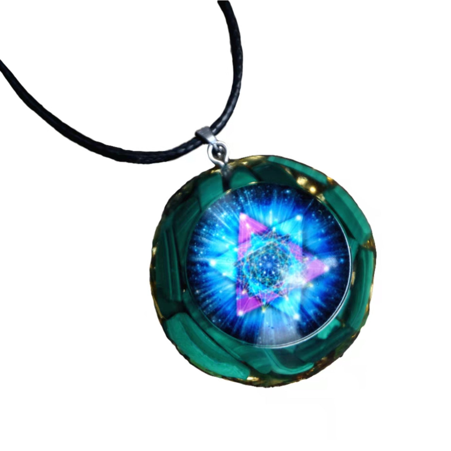 Handmade Orgone Pendant Malachite Crystal Stone EMF Protection Chakra Orgonite Necklace Jewelry Gift For Lovers - Besorgone