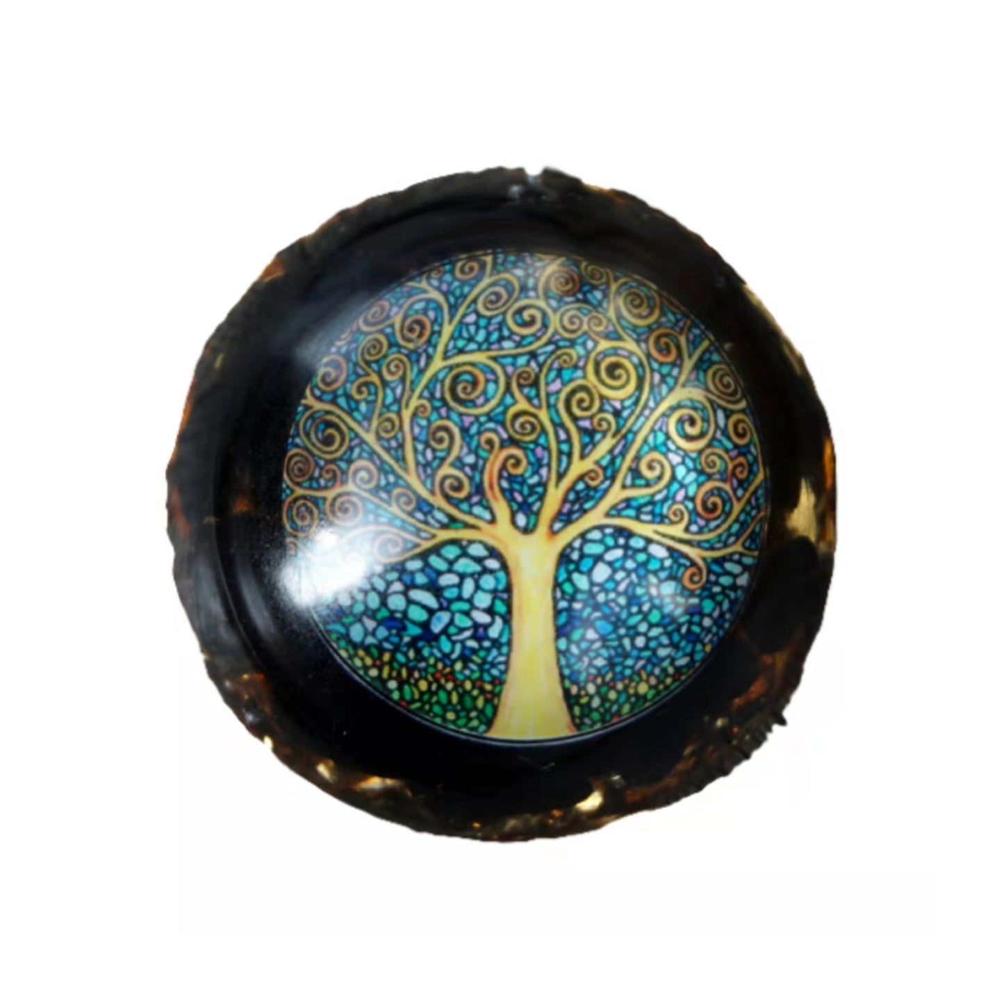 Handmade Orgone Pendant ~Black Tourmaline Crystal Tree Of Life EMF Protection Chakra Healing Orgonite Jewelry Necklace - Besorgone