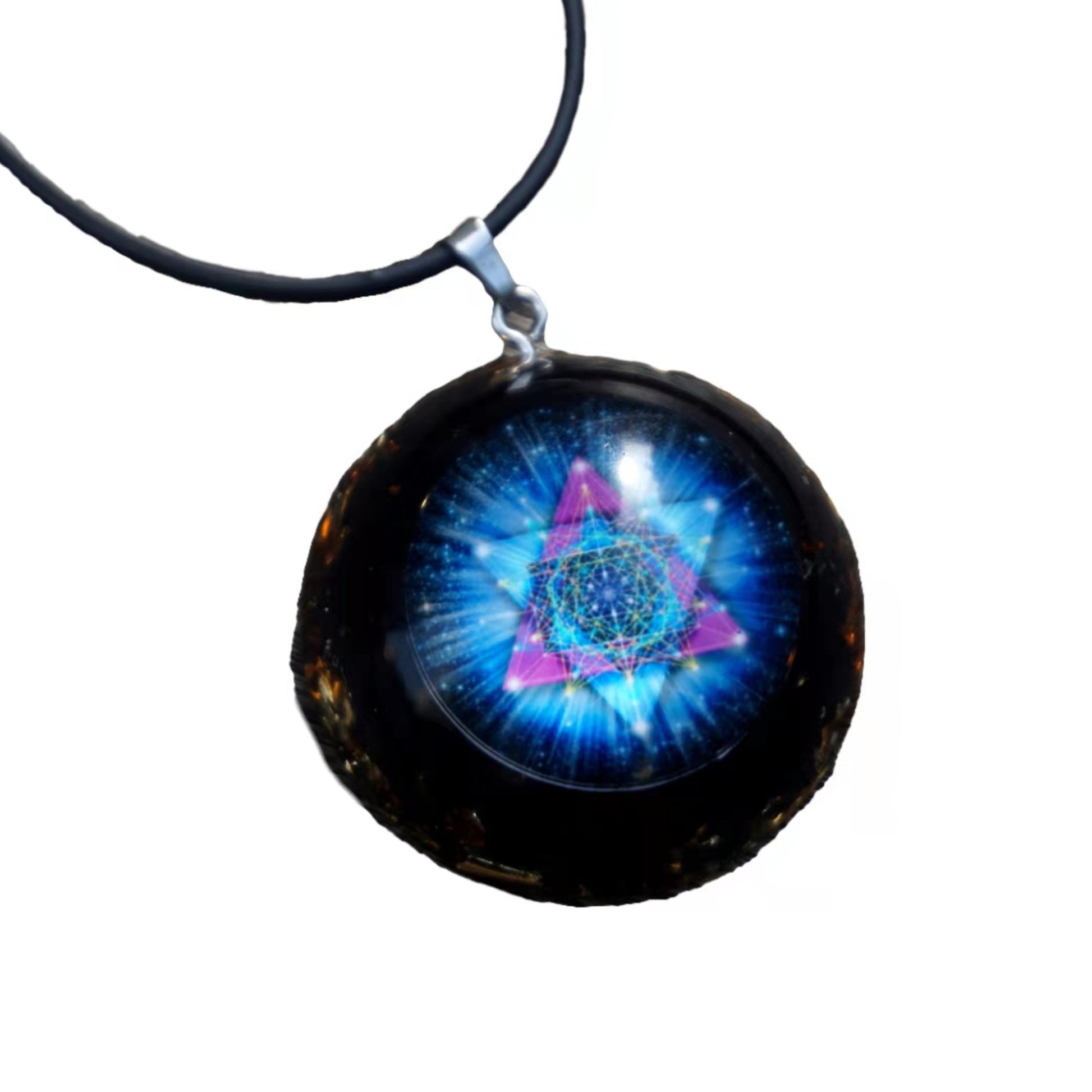 Handmade Orgone Pendant Necklace ~Black Tourmaline Crystal Chakra Healing Jewelry Orgonite Necklace - Besorgone