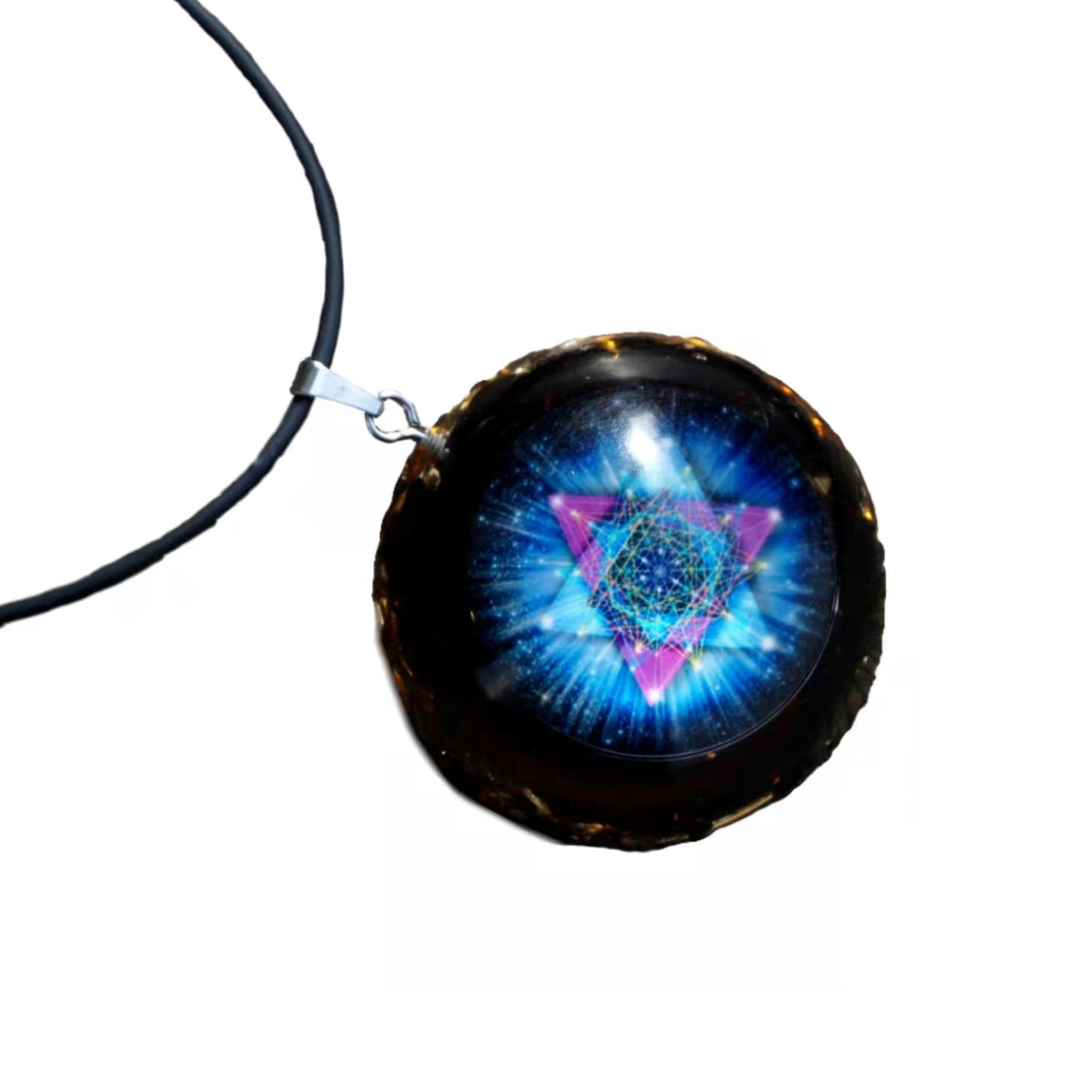 Handmade Orgone Pendant Necklace ~Black Tourmaline Crystal Chakra Healing Jewelry Orgonite Necklace - Besorgone