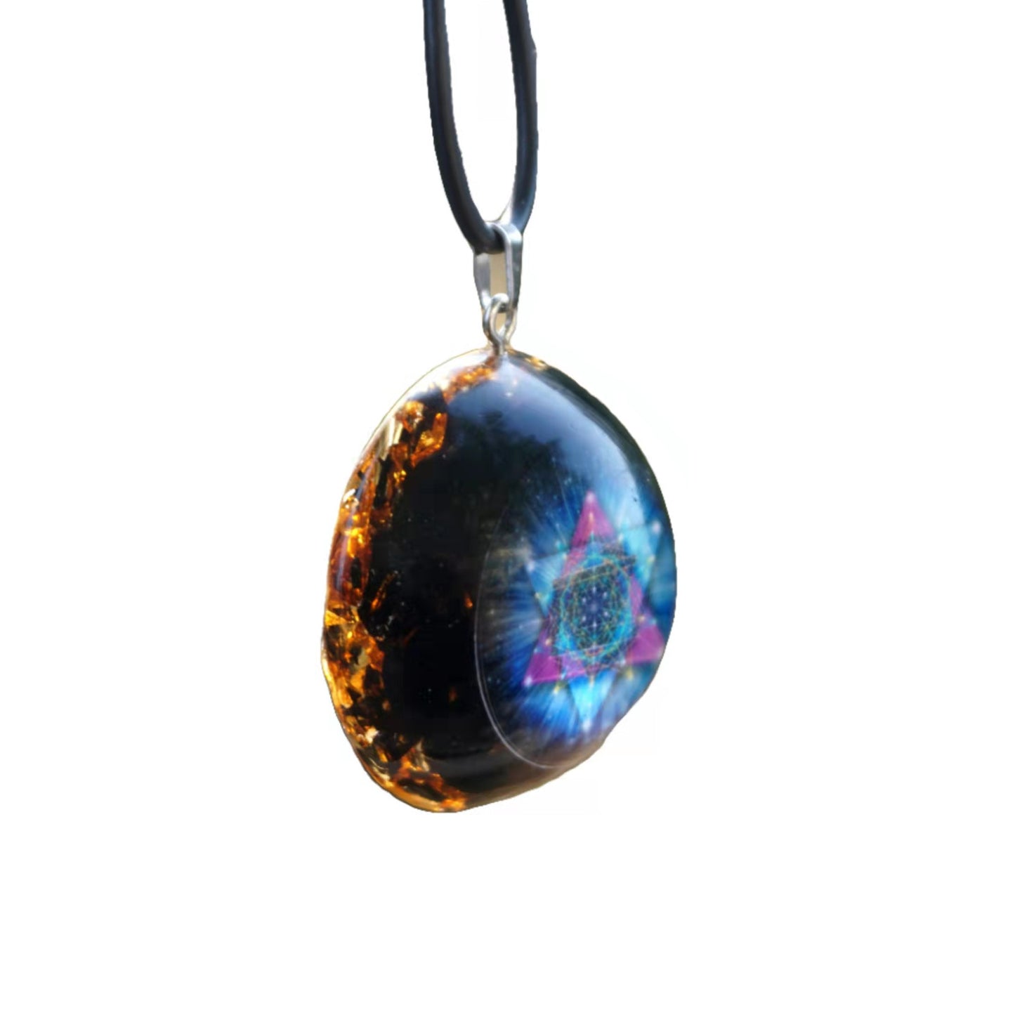 Handmade Orgone Pendant Necklace ~Black Tourmaline Crystal Chakra Healing Jewelry Orgonite Necklace - Besorgone