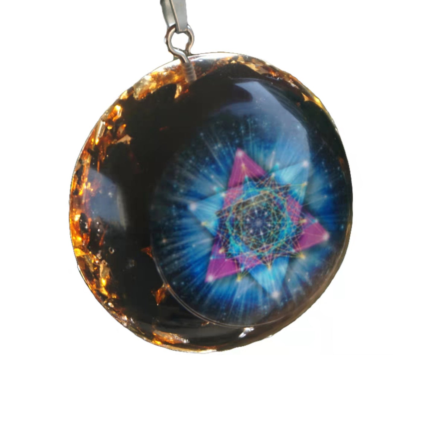 Handmade Orgone Pendant Necklace ~Black Tourmaline Crystal Chakra Healing Jewelry Orgonite Necklace - Besorgone