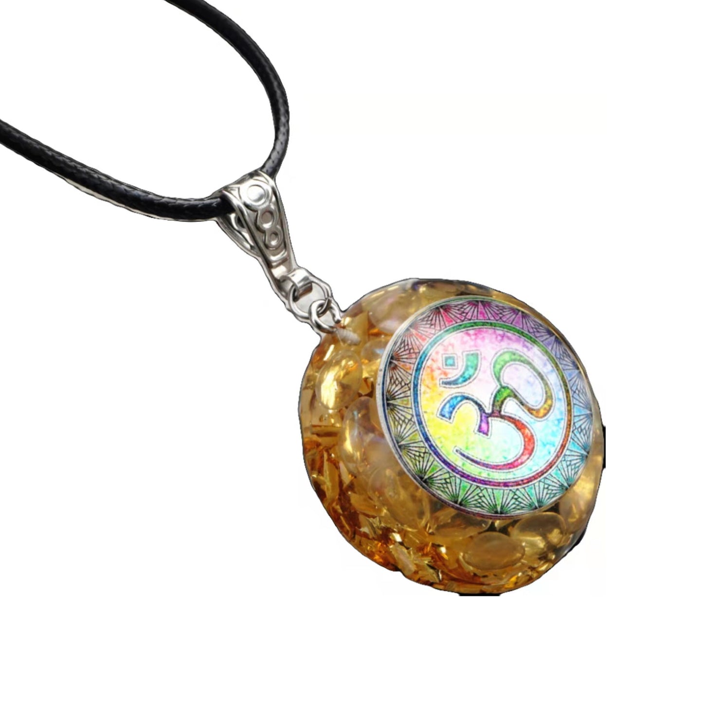 Handmade Orgonite Pendant Moonstone Crystal Energy Chakra Orgone Healing Necklace Jewelry - Besorgone